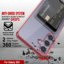 Load image into Gallery viewer, Case de support de carte Galaxy S24 [Série Crystal CardsLot] [Slim Fit] [Red]
