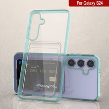 Load image into Gallery viewer, Étui du support de carte Galaxy S24 [série Crystal CardsLot] [Slim Fit] [Teal]
