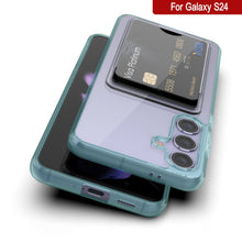 Load image into Gallery viewer, Étui du support de carte Galaxy S24 [série Crystal CardsLot] [Slim Fit] [Teal]
