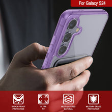 Load image into Gallery viewer, Case de support de carte Galaxy S24 [Série Crystal CardsLot] [Slim Fit] [Purple]
