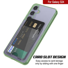 Load image into Gallery viewer, Case de support de carte Galaxy S24 [Série Crystal CardsLot] [Slim Fit] [Green]
