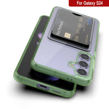 Load image into Gallery viewer, Case de support de carte Galaxy S24 [Série Crystal CardsLot] [Slim Fit] [Green]
