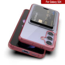 Load image into Gallery viewer, Case de support de carte Galaxy S24 [Série Crystal CardsLot] [Slim Fit] [Red]
