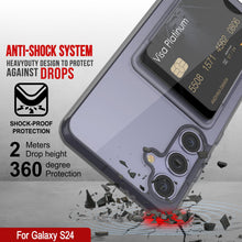Load image into Gallery viewer, Case de support de carte Galaxy S24 [Série Crystal CardsLot] [Slim Fit] [Black]
