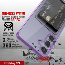 Load image into Gallery viewer, Case de support de carte Galaxy S24 [Série Crystal CardsLot] [Slim Fit] [Purple]
