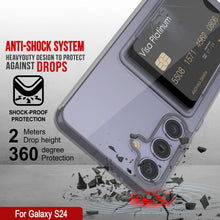Load image into Gallery viewer, Case de support de carte Galaxy S24 [Série Crystal CardsLot] [Slim Fit] [Gray]
