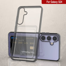 Load image into Gallery viewer, Case de support de carte Galaxy S24 [Série Crystal CardsLot] [Slim Fit] [Black]
