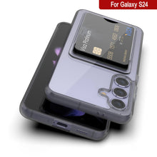 Load image into Gallery viewer, Case de support de carte Galaxy S24 [Série Crystal CardsLot] [Slim Fit] [Gray]

