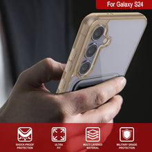 Load image into Gallery viewer, Case de support de carte Galaxy S24 [Série Crystal CardsLot] [Slim Fit] [Orange]
