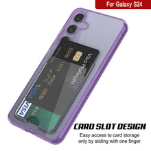Load image into Gallery viewer, Case de support de carte Galaxy S24 [Série Crystal CardsLot] [Slim Fit] [Purple]
