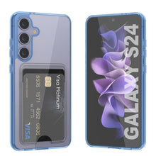 Load image into Gallery viewer, Case de support de carte Galaxy S24 [Série Crystal CardsLot] [Slim Fit] [Blue]
