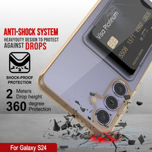Load image into Gallery viewer, Case de support de carte Galaxy S24 [Série Crystal CardsLot] [Slim Fit] [Orange]
