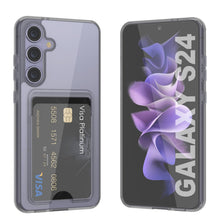 Load image into Gallery viewer, Case de support de carte Galaxy S24 [Série Crystal CardsLot] [Slim Fit] [Gray]
