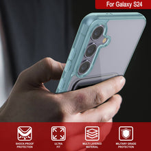 Load image into Gallery viewer, Étui du support de carte Galaxy S24 [série Crystal CardsLot] [Slim Fit] [Teal]
