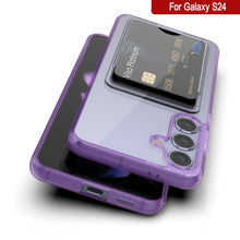 Load image into Gallery viewer, Case de support de carte Galaxy S24 [Série Crystal CardsLot] [Slim Fit] [Purple]
