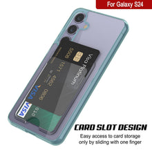 Load image into Gallery viewer, Étui du support de carte Galaxy S24 [série Crystal CardsLot] [Slim Fit] [Teal]

