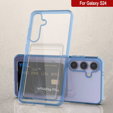 Load image into Gallery viewer, Case de support de carte Galaxy S24 [Série Crystal CardsLot] [Slim Fit] [Blue]

