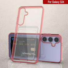 Load image into Gallery viewer, Case de support de carte Galaxy S24 [Série Crystal CardsLot] [Slim Fit] [Red]
