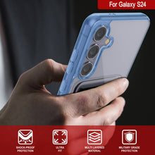 Load image into Gallery viewer, Case de support de carte Galaxy S24 [Série Crystal CardsLot] [Slim Fit] [Blue]
