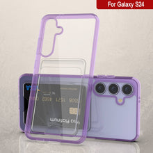 Load image into Gallery viewer, Case de support de carte Galaxy S24 [Série Crystal CardsLot] [Slim Fit] [Purple]
