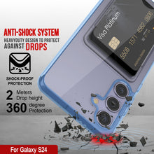 Load image into Gallery viewer, Case de support de carte Galaxy S24 [Série Crystal CardsLot] [Slim Fit] [Blue]
