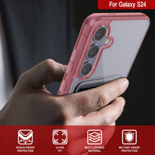 Load image into Gallery viewer, Case de support de carte Galaxy S24 [Série Crystal CardsLot] [Slim Fit] [Red]
