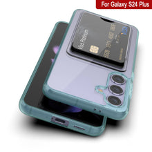 Load image into Gallery viewer, Galaxy S24 Plus Claid Case de cartes [Crystal CardsLot Series] [Slim Fit] [Teal]
