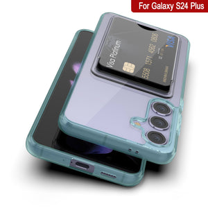 Galaxy S24 Plus Claid Case de cartes [Crystal CardsLot Series] [Slim Fit] [Teal]