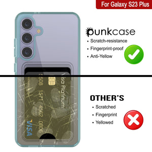 Galaxy S24 Plus Claid Case de cartes [Crystal CardsLot Series] [Slim Fit] [Teal]