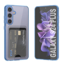 Load image into Gallery viewer, Galaxy S24 Plus Claid Case de cartes [Crystal CardsLot Series] [Slim Fit] [Blue]
