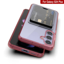 Load image into Gallery viewer, Galaxy S24 Plus Claid Case de cartes [Crystal CardsLot Series] [Slim Fit] [Red]
