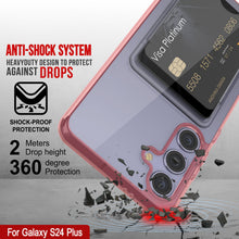 Load image into Gallery viewer, Galaxy S24 Plus Claid Case de cartes [Crystal CardsLot Series] [Slim Fit] [Red]
