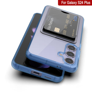 Galaxy S24 Plus Claid Case de cartes [Crystal CardsLot Series] [Slim Fit] [Blue]