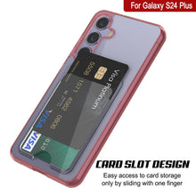 Load image into Gallery viewer, Galaxy S24 Plus Claid Case de cartes [Crystal CardsLot Series] [Slim Fit] [Red]
