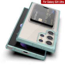 Load image into Gallery viewer, Galaxy S24 Ultra Card Holder Case [Crystal CardsLot Series] [Slim Fit] [Teal]
