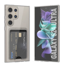 Charger l&#39;image dans la galerie, Galaxy S24 Ultra Card Holder Case [Crystal CardsLot Series] [Slim Fit] [Clear]
