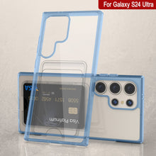 Load image into Gallery viewer, Galaxy S24 Ultra Card Holder Case [Crystal CardsLot Series] [Slim Fit] [Blue]
