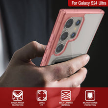 Load image into Gallery viewer, Galaxy S24 Ultra Card Holder Case [Crystal CardsLot Series] [Slim Fit] [Red]
