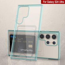 Load image into Gallery viewer, Galaxy S24 Ultra Card Holder Case [Crystal CardsLot Series] [Slim Fit] [Teal]
