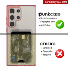 Load image into Gallery viewer, Galaxy S24 Ultra Card Holder Case [Crystal CardsLot Series] [Slim Fit] [Red]
