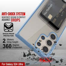 Load image into Gallery viewer, Galaxy S24 Ultra Card Holder Case [Crystal CardsLot Series] [Slim Fit] [Blue]
