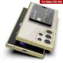 Load image into Gallery viewer, Galaxy S24 Ultra Card Holder Case [Crystal CardsLot Series] [Slim Fit] [Yellow]
