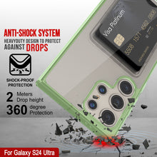 Load image into Gallery viewer, Galaxy S24 Ultra Card Holder Case [Crystal CardsLot Series] [Slim Fit] [Green]
