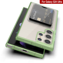 Load image into Gallery viewer, Galaxy S24 Ultra Card Holder Case [Crystal CardsLot Series] [Slim Fit] [Green]
