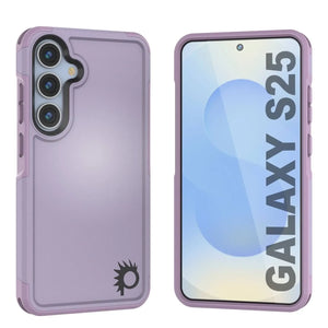 Coque PunkCase pour Galaxy S25, [Série Spartan 2.0] Coque robuste et transparente [Lilas]