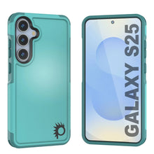 Load image into Gallery viewer, Coque PunkCase pour Galaxy S25, [Série Spartan 2.0] Coque transparente robuste et résistante [Bleu clair]
