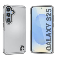 Charger l&#39;image dans la galerie, Coque PunkCase pour Galaxy S25, [Série Spartan 2.0] Coque transparente robuste et résistante [Blanc]
