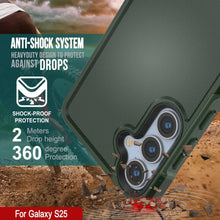 Load image into Gallery viewer, Coque PunkCase pour Galaxy S25, [Série Spartan 2.0] Coque transparente robuste et résistante [Vert foncé]
