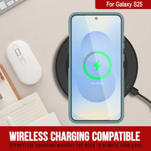 Charger l&#39;image dans la galerie, Coque PunkCase pour Galaxy S25, [Série Spartan 2.0] Coque robuste et transparente [Bleu sarcelle]
