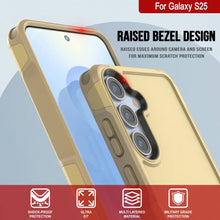 Load image into Gallery viewer, Coque PunkCase pour Galaxy S25, [Série Spartan 2.0] Coque robuste et transparente [Jaune]
